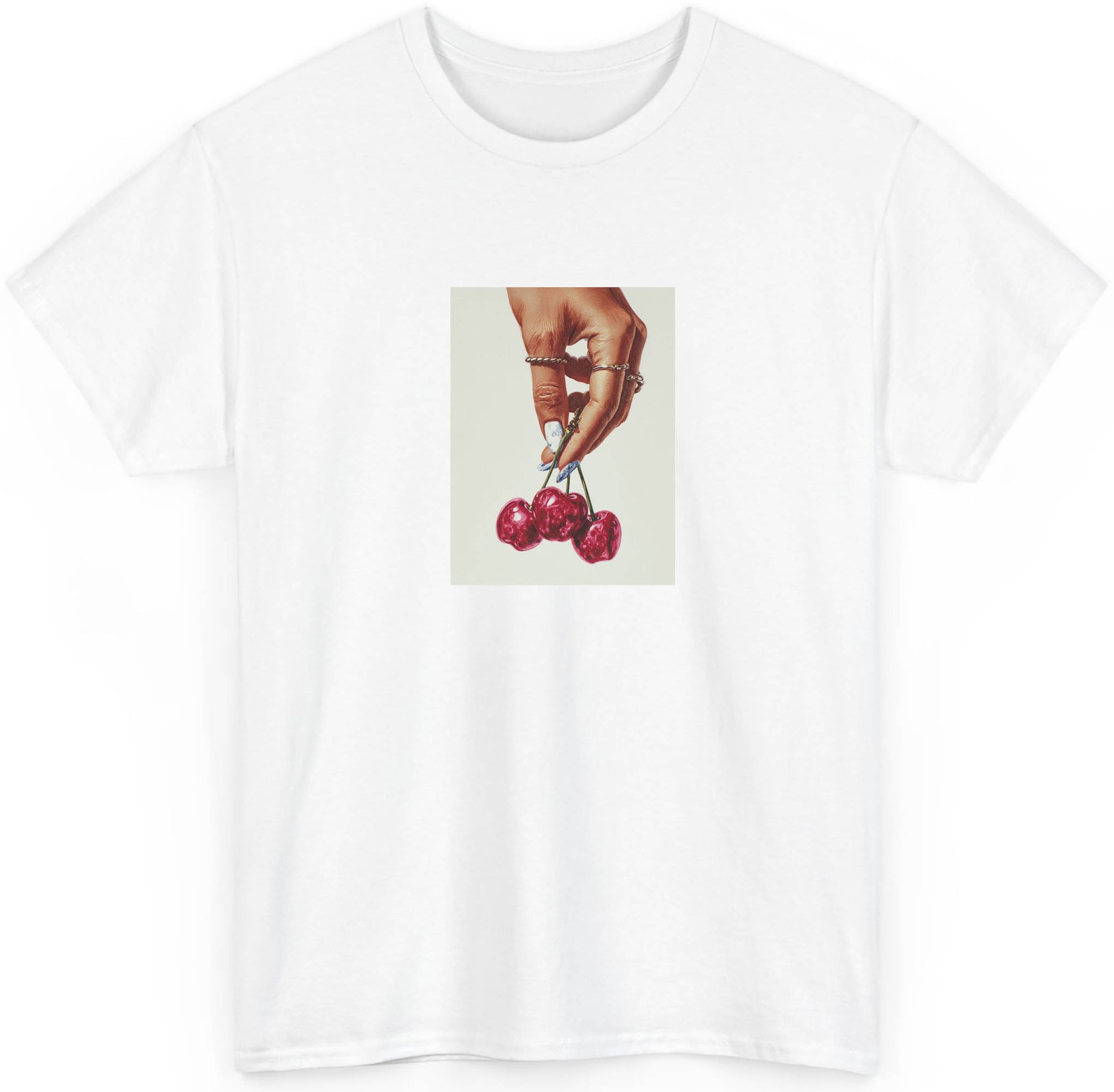 Woman Holding Cherries T shirt