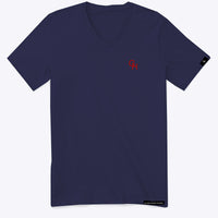 Glass House Apparel Luxury V-Neck with Embroidery