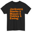 90s New York Knicks Team Members T-shirt
