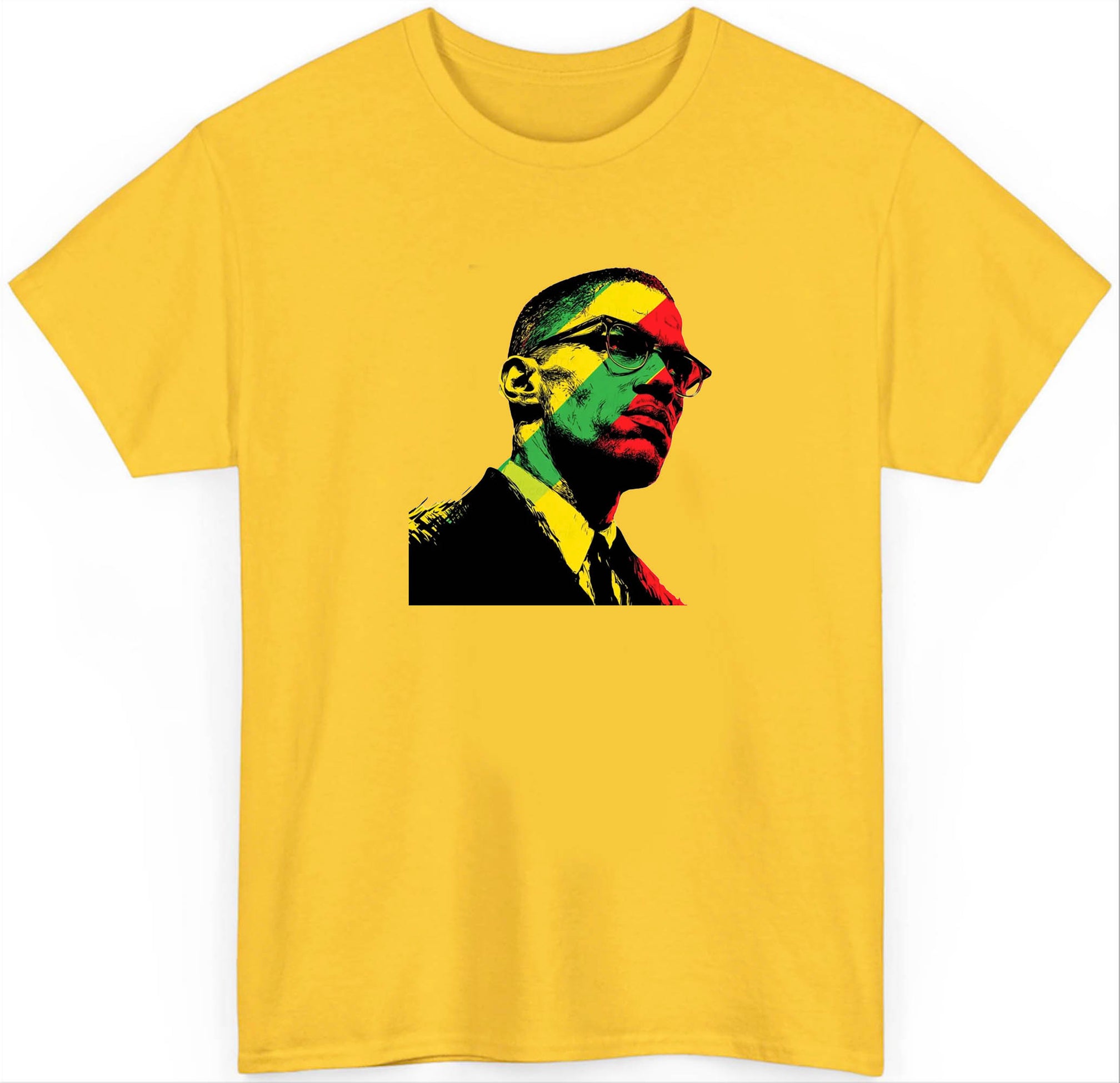 Malcolm X African Colors T shirt