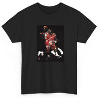 Michael Air Jordan in His Prime Bulls Basketball Dunk T shirt