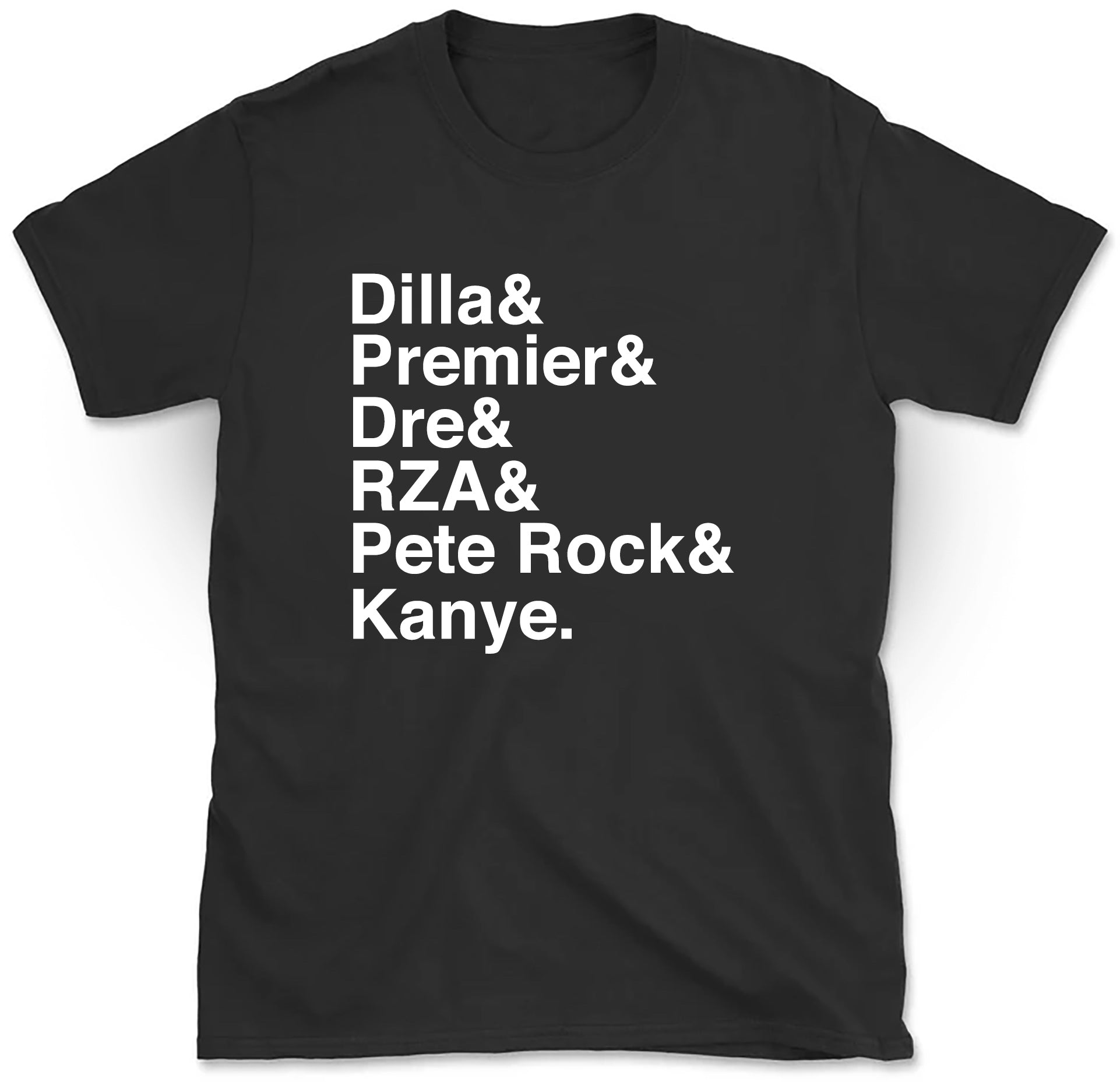 J Dilla, Premier, The RZA, Kanye, Best Hip Hop Producer Names T-shirt