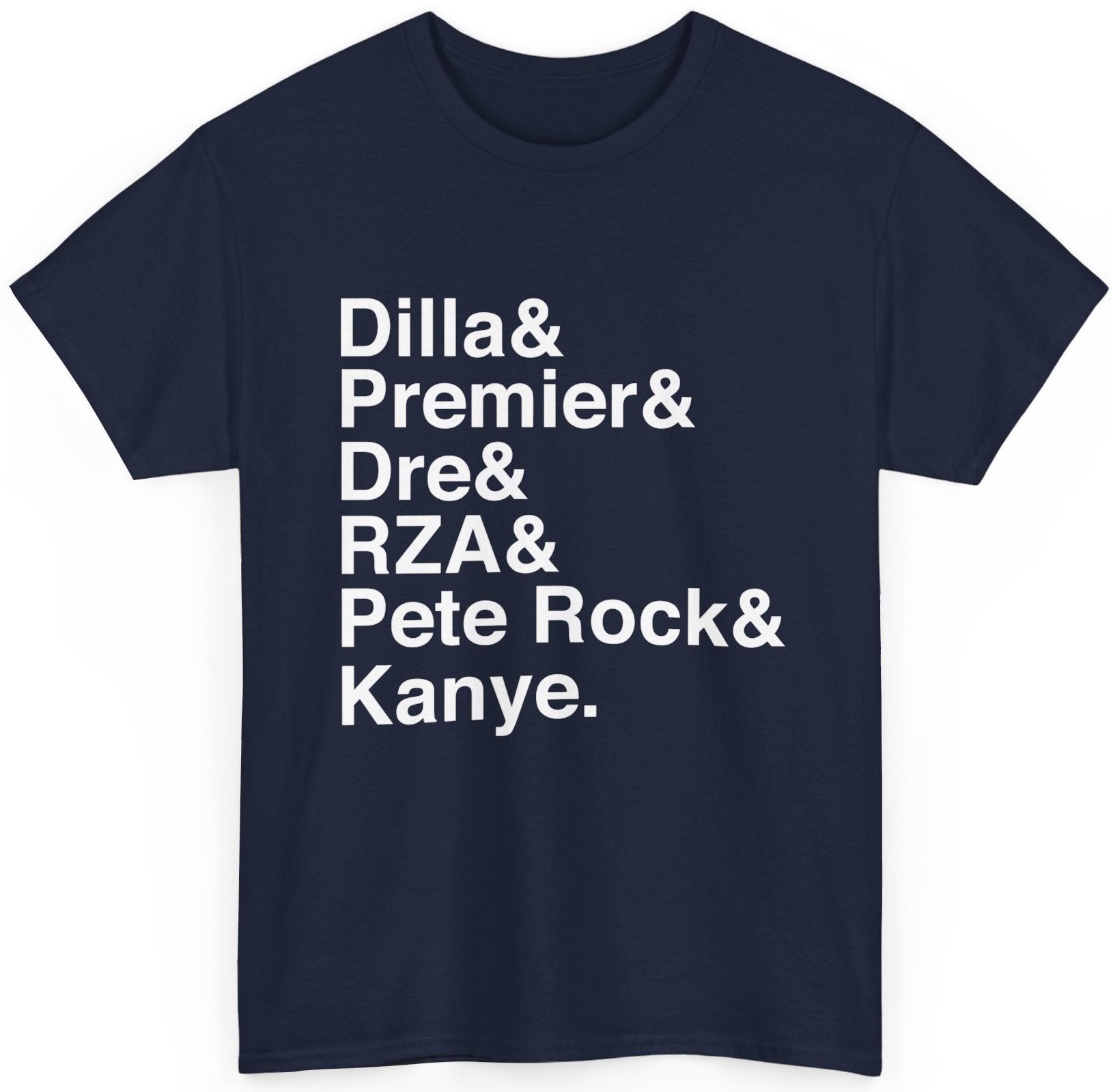 J Dilla, Premier, The RZA, Kanye, Best Hip Hop Producer Names T-shirt