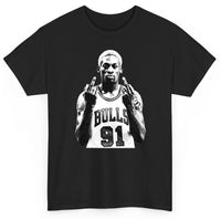Dennis Rodman Bulls FU T-shirt