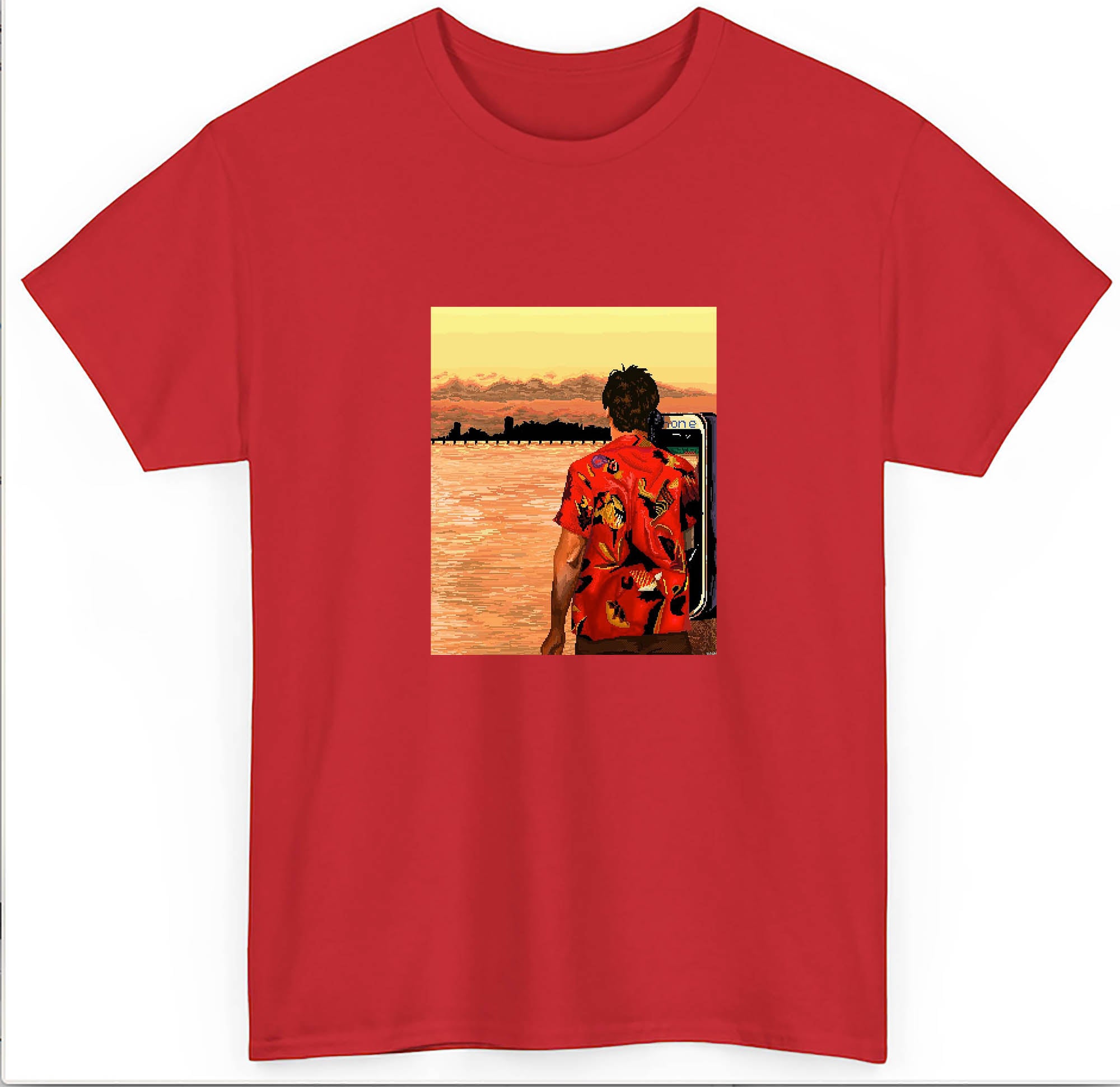 Scarface Tony Montana on Telephone in Miami T shirt