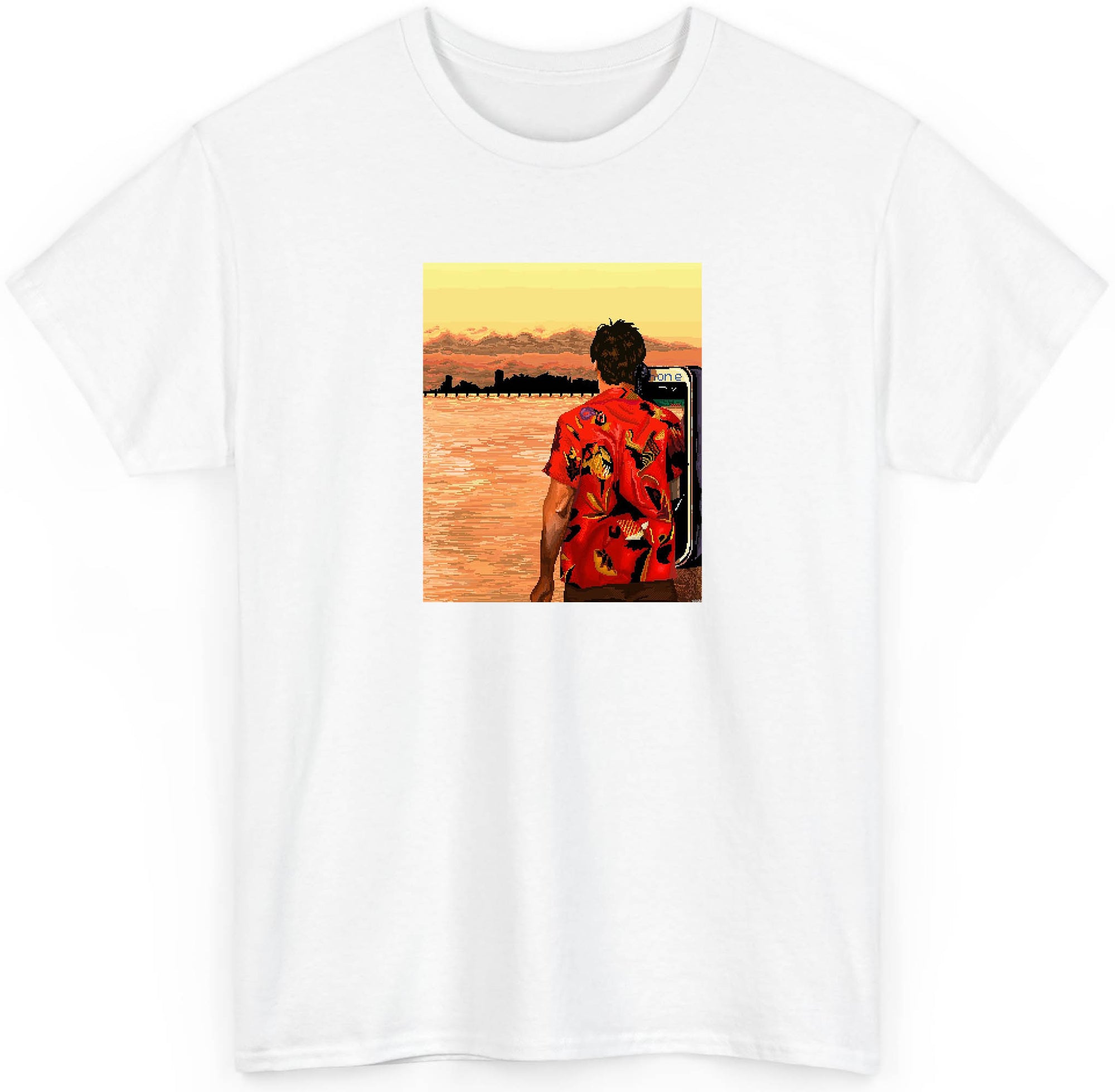 Scarface Tony Montana on Telephone in Miami T shirt