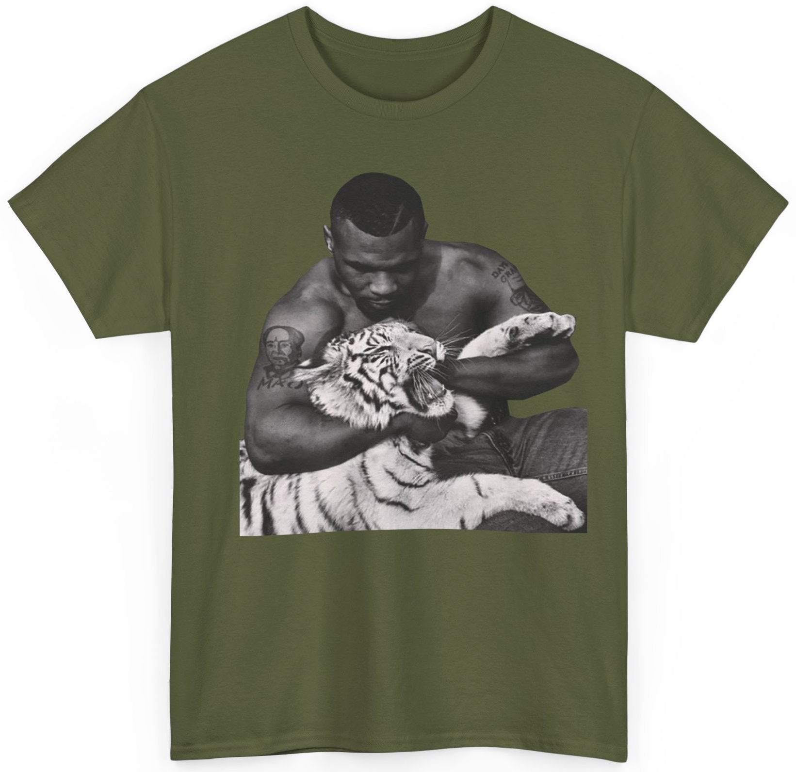 Mike Tyson With Tiger T-shirt