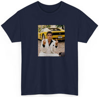 Scarface Tony Montana Yellow Ferrari Middle Finger T shirt