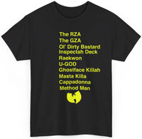 Wu Tang Clan Members Name T-shirt