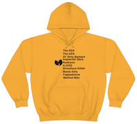 Wu Tang Clan Names of Members Hoodie