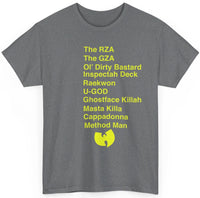 Wu Tang Clan Members Name T-shirt