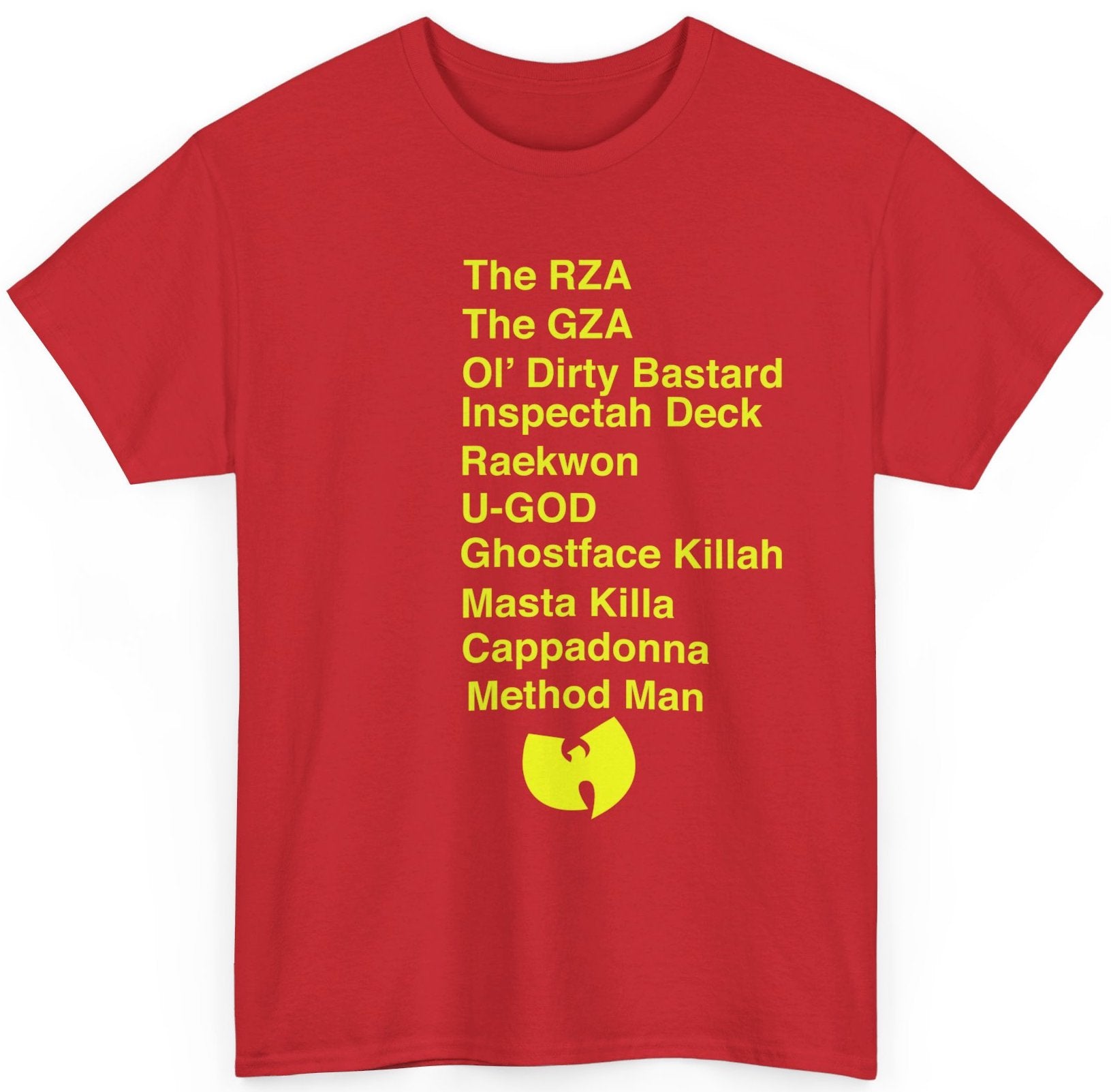 Wu Tang Clan Members Name T-shirt